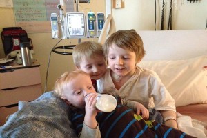 Ares 2, Odin 5, and Mars 6, at Sick Kids hospital. Photo courtesy of Leaf Worsley.