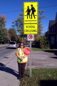 Crossing guard Ronnie Lucas encounters dangerous drivers daily. She is posted at Bridge Street West and Ritchie Avenue. This month Belleville Police are focusing on school bus and crossing guard safety through the Selective Traffic Enforcement Program or STEP Initiative. 