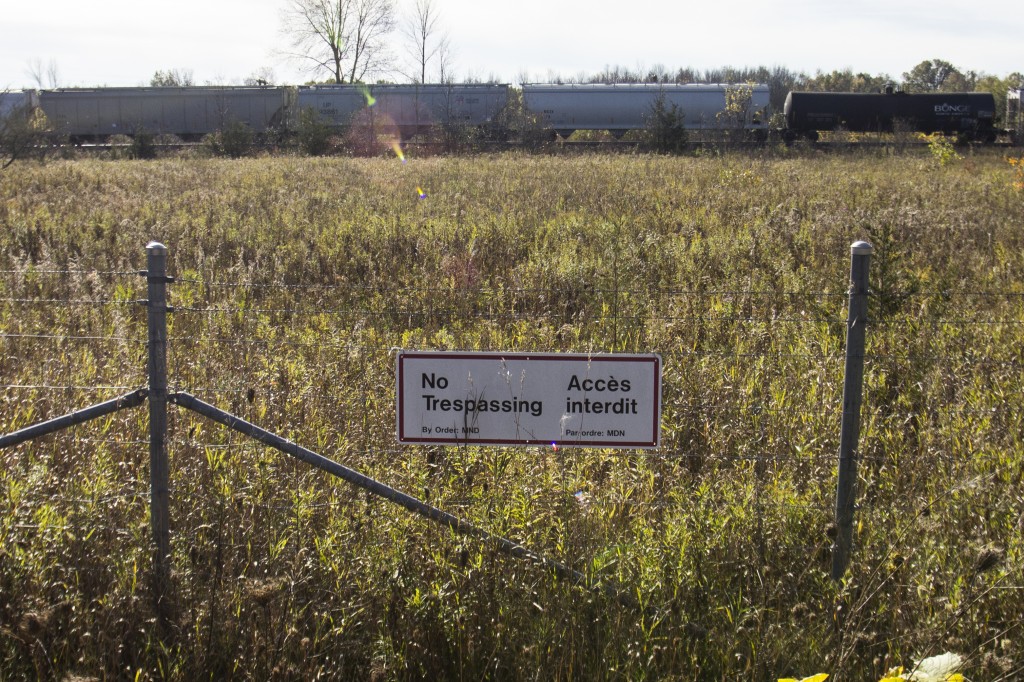 Signs have been placed around the property and only Meyers and his family are allowed on the farm. Photo by Jack Carver