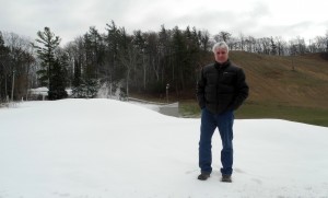 Photo by Alisa Howlett New general manager, Andrew Rusynyk, at Batawa Ski Hill. Batawa is under new management. The team has already started making snow, earlier than ever, thanks to new snow-making machines.