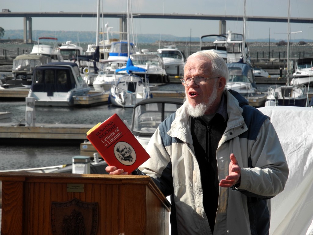 Gary Boice informs crowd about Susanna Moodie