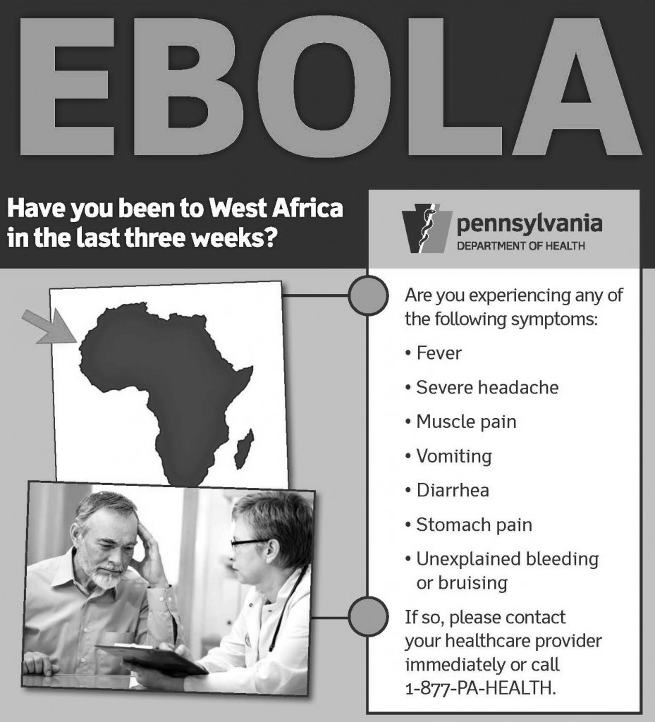 Look for the symptoms of Ebola. 