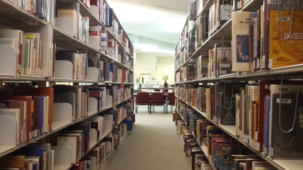 Loyalist College library stacks. Photo by John R. Moodie