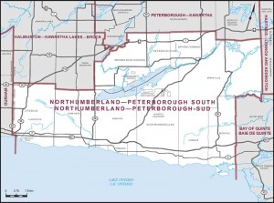 Riding Map for Northumberland-Peterborough South