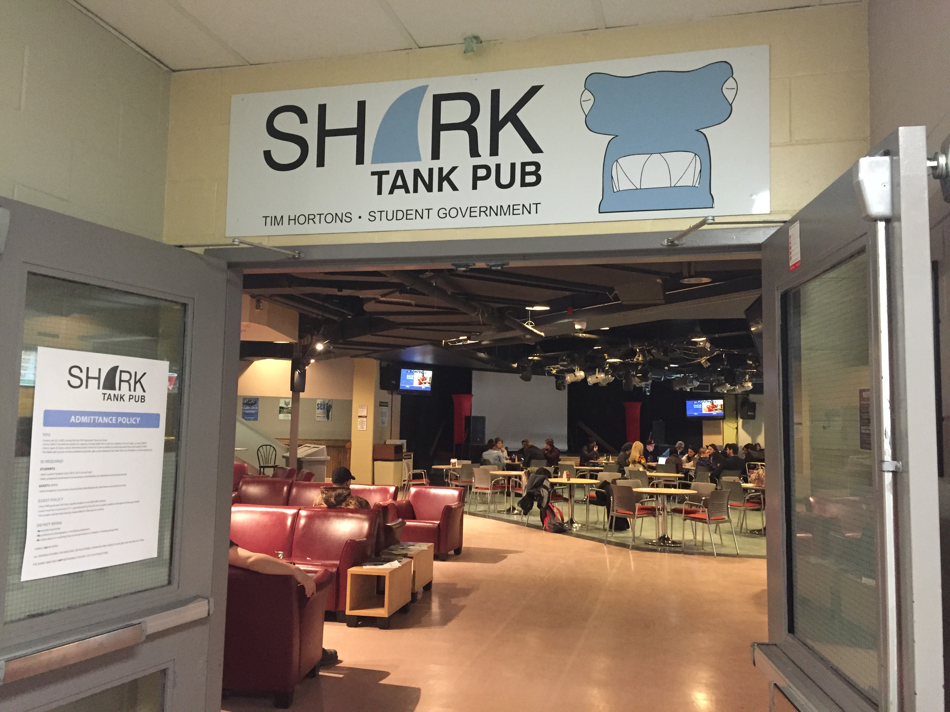 Loyalist College students have said they'd like to see the Shark Tank Pub open on weekends. Photo credit Deanna Fraser.