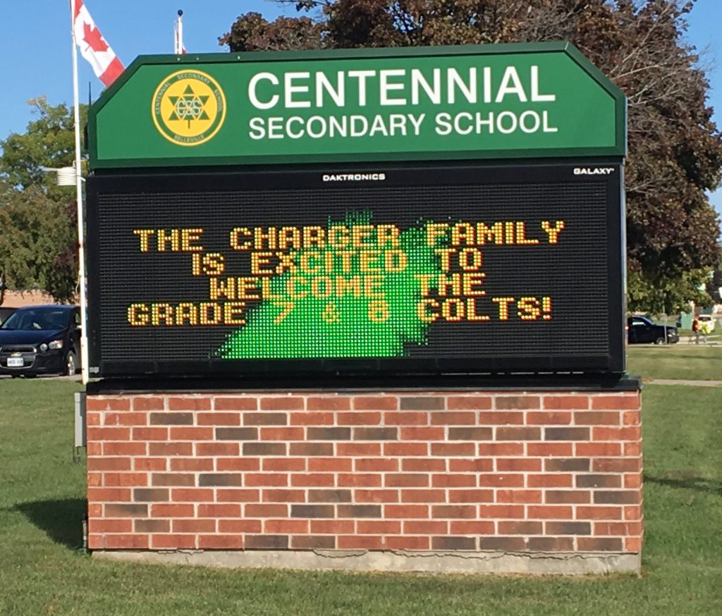 Centennial Secondary welcomes new students from Sir John A. Photo by Vanessa Stark.