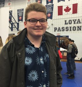 High school student Matthew Weeks came to the Loyalist College open house to learn about the journalism program. Photo by Stephanie Clue, QNet News