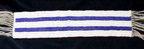 Two row wampum belt