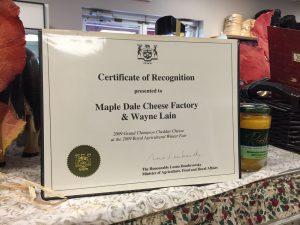 Maple Dale cheese maker Wayne Lain, says the shows are one of his favourite parts of cheese making. Photo by Stephanie Clue, QNet News