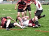 BELLEVILLE, ON (26/05/2011) COSSA Senior Rugby finals. Trojans prop taken out Falcons players. Photo by Steph Crosier