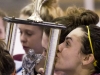 BELLEVILLE, ON (05/03/2012) â Hanna Bunton of the St. Theresa's Titans kisses the OCSSA trophy after defeating the Moira Trojans 1-0 in at the Yardmen Arena on March 3, 2012. Photo by Dan Pearce