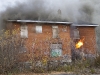 BELLEVILLE, Ont. (03/11/2011) -  An abandoned house burns before firefighters arrive on scene on Thursday, Nov. 3, 2011 at approximately 1:40 p.m which caused Station St. to be closed for an hour as firefighters dealt with the situation. The cause of the fire is still under investigation and a press release will be held Friday, Nov. 4, 2011 with more details on the matter.   Photo by RÃ©my LegÃ©-Jovian