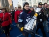 2:06 p.m. -- The Grey Cup is carried out of the University of Toronto's Varsity Stadium by fan Matthew. The Grey Cup was carried for the first time by fans from the stadium, through the streets of Toronto, to the Rogers Centre. Photo by Justin Tang