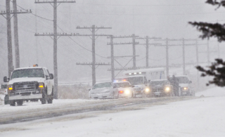BELLEVILLE, ONT (13/01/2012)â Two cars traveling eastbound on Moira Street West collided around 1:30 p.m Friday afternoon. Police closed a section of the road for approximately an hour and a half, reopening it just after 3p.m. Investigations are ongoing. (Photo by Samantha Cantelon)