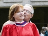 BELLEVILLE ONT (10/06/2011) Social services worker graduate Jane Willicombe gets a kiss from husband Al Willcombe while Jane's sister Linda Lynch takes a picture. Standing by is fellow graduate Sue Bowness, Linda Lynch and Dale Willicombe. They group was celebrating after Loyalist College's 44th convocation ceremony. Photo by Linda Horn