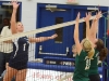 Lady Lancer Sherene Einarsson eyes the ball before a serve. The lancers won 3-0 against Durham
Photo by Taylor Renkema