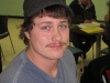 Matt Michaud, a Police Foundations student, and his Movember mustache. November 30,2011.