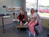 BELLEVILLE (12/07/12) Oncology nurse Connie Jezni sits with a dummy set up in one of the chemotherapy treatment chairs in the new oncology unit at BGH. Photo by Kristen Oelschlagel.
