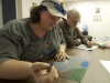BELLEVILLE, Ont. (14/11/11)â Doug Roy enjoys an afternoon of arts and crafts with Nicole Taylor at Belleville's Freedom Centre. Photo by Brynn Campbell.