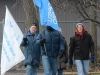 (BELLEVILLE) 12-12-12 - A group of members from the local teacher's union strayed from the group, but didn't falter. They came to support their colleagues in the battle again Bill 115 in Belleville on Wednesday. Photo by Keenan Weaver