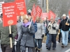 (BELLEVILLE) 12-12-12 - Park Dale Public School teachers march along Sidney Street in Belleville as part of the one-day walkouts that swept the region on Wednesday. Photo by Keenan Weaver