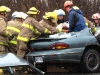 Fire fighters work to extricate a Trenton man from a car following a two vehicle accident Tuesday, May 3, 2011. The accident happened on Hwy 2 east of RCAF. Both drivers are in the hospital in serious condition. Photo by Jennifer Bowman