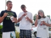 BELLEVILLE, Ont. (21/07/11) Tyler Graham, 16, from Brantford, (left) cools off with ice cream from Reid's Dairy with Bobby Kerr, 15, (centre) and Erin Kerr, 12, (right) both from St. George. The youths visited Belleville with their parents during a camping trip near Stirling. Photo by Renee Rodgers.