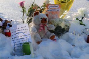 notes outside mosque