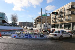 closed street outside mosque