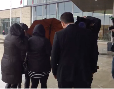 Jaclyn McLaren enters Quinte Courthouse